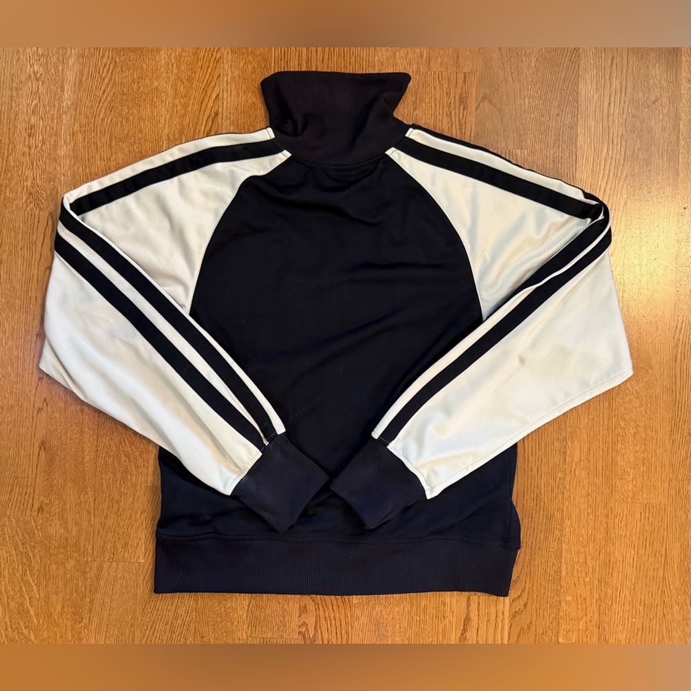 Vintage Adidas Track Jacket Black Zip Up Long Sleeve Women Asian Size Medium - Picture 6 of 9